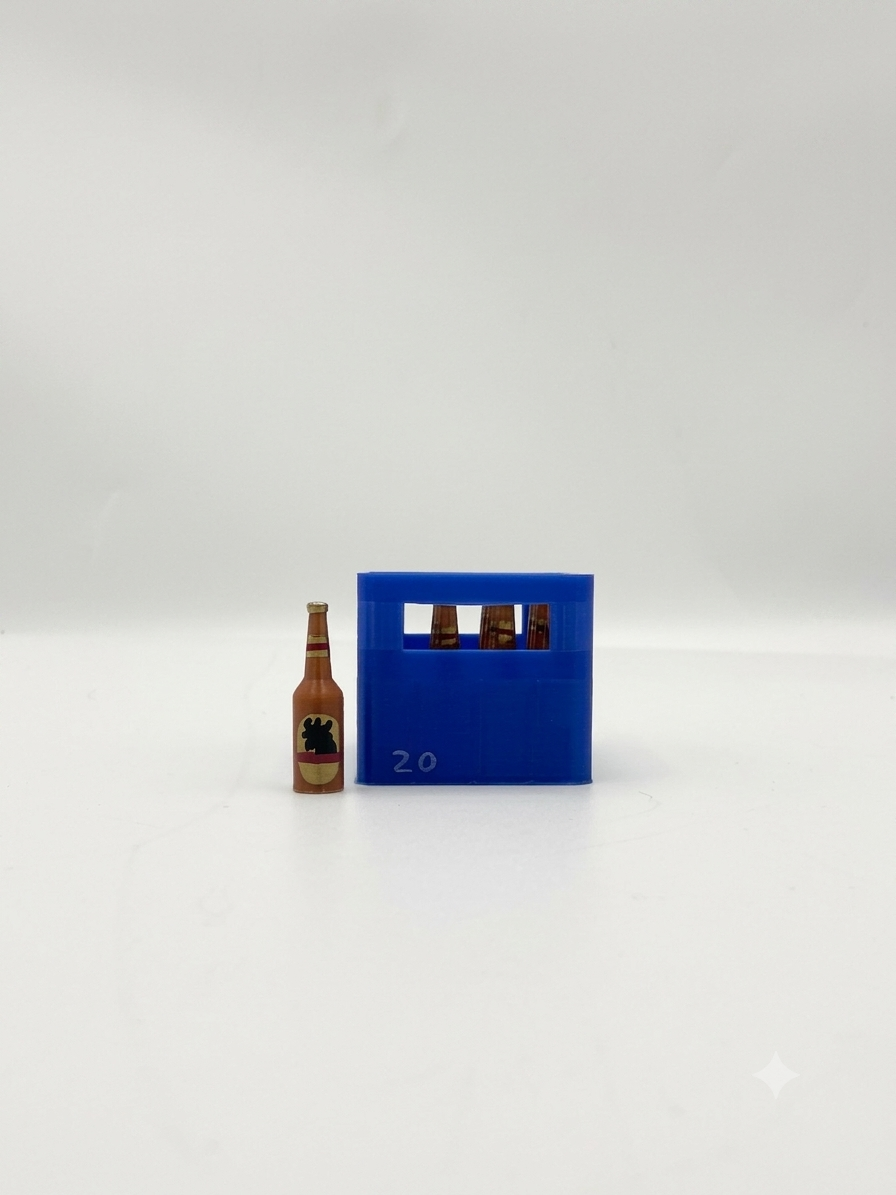 Caja de 20 botellas a escala 1:10 para RC